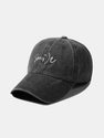 Smile Letter Casual Washed Cotton Baseball Cap