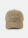 Smile Letter Casual Washed Cotton Baseball Cap