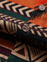 Floral Geometric Patchwork Print Cotton Shirt