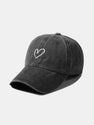 Simple Love Pattern Casual Washed Cotton Baseball Cap