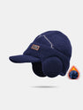 Outdoor Plush Warm Knitted Earflaps Baseball Cap