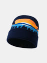 Sunset Forest Pattern Jacquard Warm Knit Beanie Hat