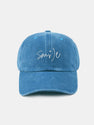 Smile Letter Casual Washed Cotton Baseball Cap