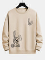 Smiling Bunny Print Relax Fit