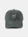 Simple Love Pattern Casual Washed Cotton Baseball Cap