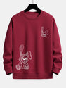 Smiling Bunny Print Relax Fit