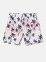 Palm Trees Print Linen Look Cotton Button Up Shirt