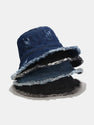 Vintage Distressed Denim Frayed Bucket Hat