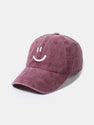 Smiley Face Pattern Classic Retro Washed Distressed Cotton Baseball Cap