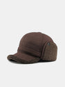 Faux Suede Earflaps Warm Baseball Cap