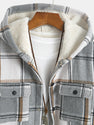 Fleece Lined Plaid Hooded Overshirt