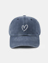 Simple Love Pattern Casual Washed Cotton Baseball Cap
