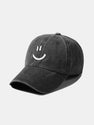 Smiley Face Pattern Classic Retro Washed Distressed Cotton Baseball Cap