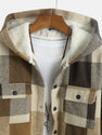 Fleece Lined Plaid Hooded Overshirt