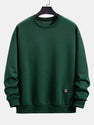 Relax Fit Geometric Striped Sweatshirt & Drawstring Corduroy Cargo Jogger Pants