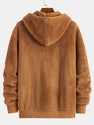 Basic Teddy Zip Up Hooded Coat