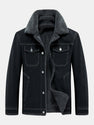 Denim Borg Lined Utility Jacket