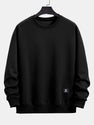 Relax Fit Geometric Striped Sweatshirt & Drawstring Corduroy Cargo Jogger Pants