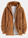 Basic Teddy Zip Up Hooded Coat
